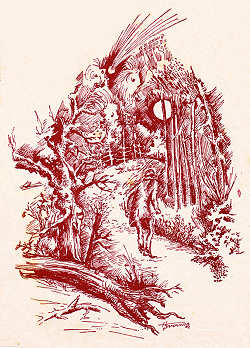 Ilustração a tinta da China, para conto de Natal, escrito por Idalécio Cação em 1962 – Jornal Litoral de Aveiro - pág. 19