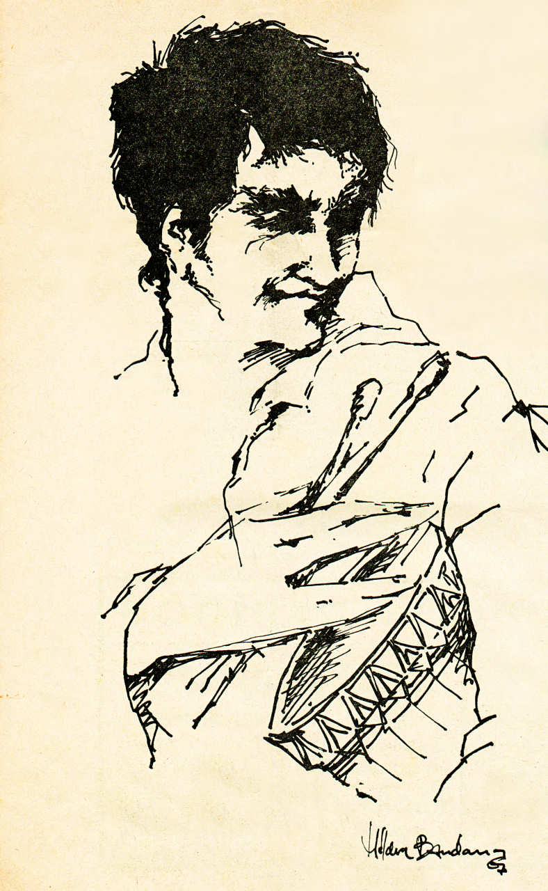 Retrato a tinta da china de Zeca Fino - 1967, jornal "Litoral de Aveiro" - pág. 21