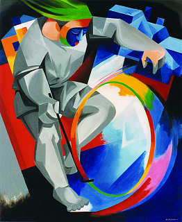 “Rapaz com arco”, (0,73 x 0,60) acrílico - 1993 - pág. 86