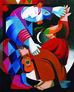 Palhaço rico e pobre”, (0,73 x 0,60) acrílico sobre tela - pág. 89