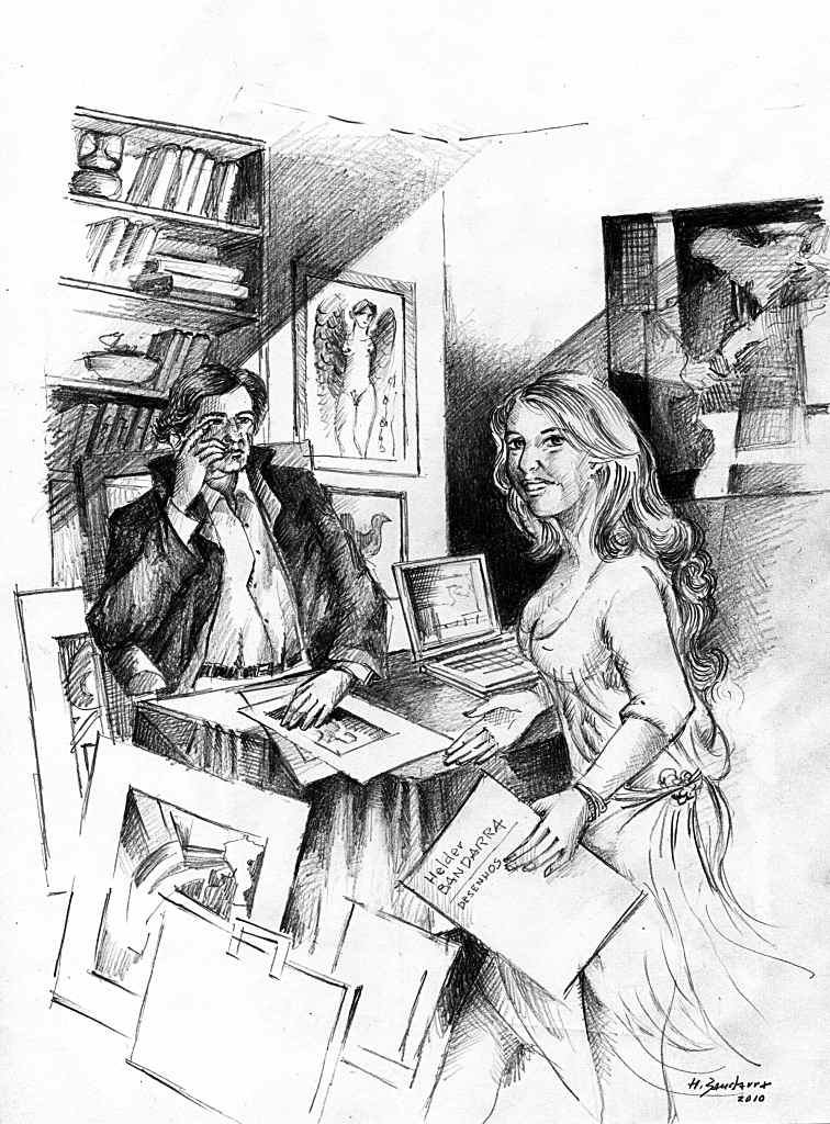 Hélder Bandarra em casa de Isabel Ponce de Leão, expondo a sua obra – 2010, Porto - pág. 167