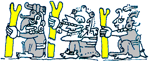 Os deuses Maias. Extra�do de Georges Ifrah, p. 645.