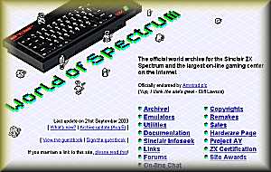 Clicar na imagem para acesso a �World of Spectrum�