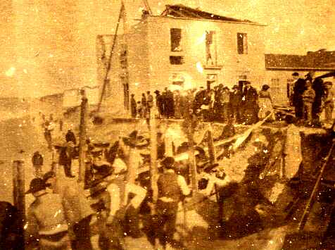 Imagens da destrui��o de Espinho pelo mar no in�cio do s�culo XX.