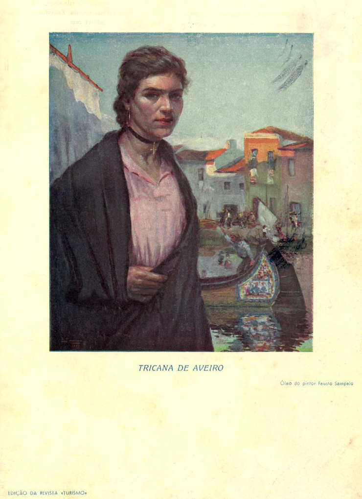 Tricana de Aveiro. �leo do pintor Fausto Sampaio.
