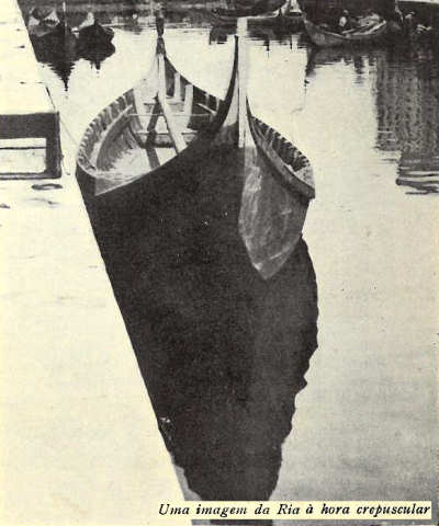 Uma imagem da ria � hora crepuscular.