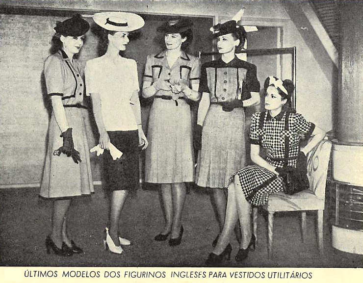 �ltimos modelos dos figurinos ingleses para vestidos utilit�rios