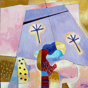 Jeremias Bandarra - P�ssaro vermelho - Clicar para ampliar.