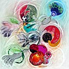 �leo sobre ela - 70x70 cm.