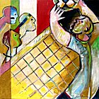 Acr�lico sobre tela - 70x70 cm.