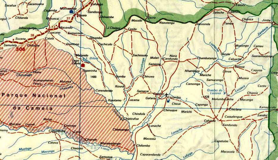 Sector de Cazombo. Clicar para ampliar.