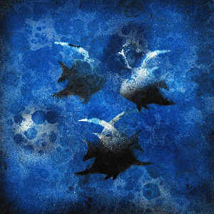 Vasco Os�rio - Peixes azuis - Clicar para ampliar.