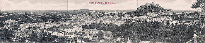 SN - Portugal. Leiria - Vista Parcial - Edição de Francisco d'Almeida Teixeira - Dim. 9x41,5 cm. - Col. M. Chaby
