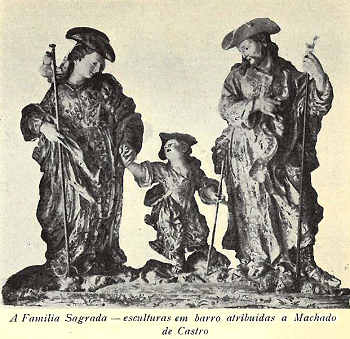 A Sagrada Fam�lia - esculturas de barro atribu�das a Machado de Castro