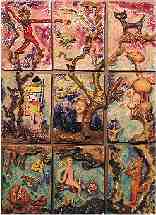 O Para�so do Inferno | The Paradise of hell / Modela��o e pintura - baixo relevo | Modeling and painting - low relief / 66x92 cm - 2004