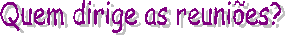 Quem dirige as reuni�es?