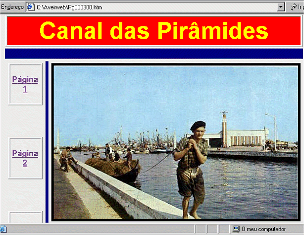 Canal das Pir�mides na d�cada de 1950.