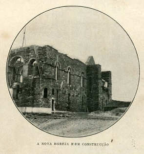 A nova igreja em constru��o. Clicar para ampliar.