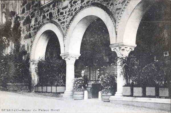 S/N - Bussaco. Bazar do Palace Hotel - Edi��o de Paulo Bergamin - Dim. 13,8x9 cm - Col. A. Monge da Silva (circulado cerca de 1910)