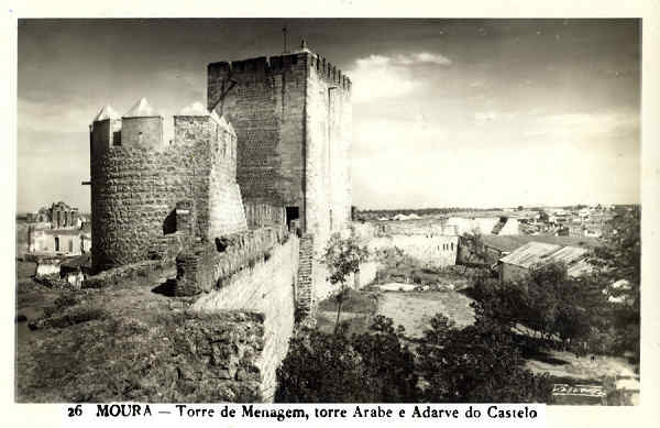 N� 26 - MOURA. Torre de Menagem - Colec��o Passaporte LOTY, Lisboa - (circulado em 1963) - Dim. 14x9 cm. - Col. A. Monge da Silva