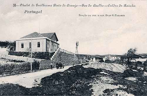 N.� 58 - Chalet de Guilherme Pinto de Araujo (Foz do Arelho) - Caldas da Rainha - Edi��o da Typ. e Pap. Dias & Paramos - (1910) - Dimens�es: 13,2x8,8 cm. - Col. Miguel Chaby.