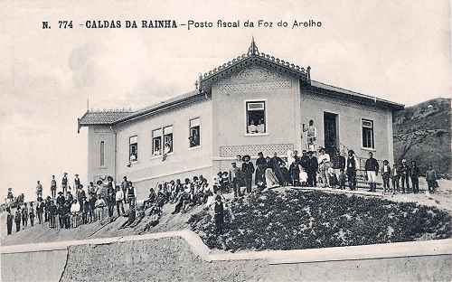 N.� 774 - Caldas da Rainha - Posto fiscal da Foz do Arelho - Edi��o Alberto Malva (cerca de 1910) - Dimens�es: 13,8x8,7 cm. - Col. Miguel Chaby.