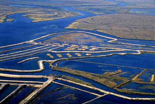 Vista a�rea de parte da �Ria de Aveiro�.