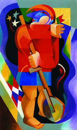 �Menino com carro de pau�, acr�lico sobre tela - p�g. 73