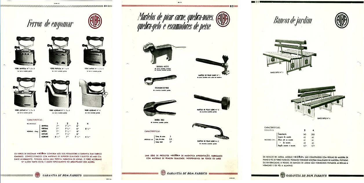 Catálogos de 1978 cedidos gentilmente por Albérico Madaíl.