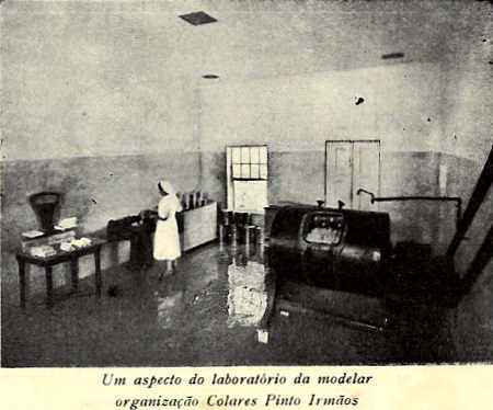 Um aspecto do laborat�rio da modelar organiza��o Colares Pinto Irm�os