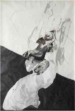 Auto-retrato - O resto das Partes I - Self Portrait The Rest of the Parts I | Desenho t�cnica mista s/ papel - Drawing mixed technique on paper | 60,5x85 cm. 2006