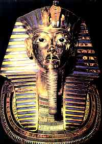 Máscara funerária de Tutancamon.