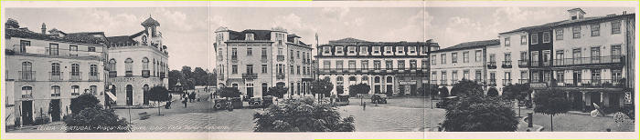 N� 1 - Portugal. Leiria. Pra�a Rodrigues Lobo. Vista Geral-Nascente - Edi��o registada da Fotografia Artistica, Lda - Dim. 9x41 cm. - Col.M. Chaby