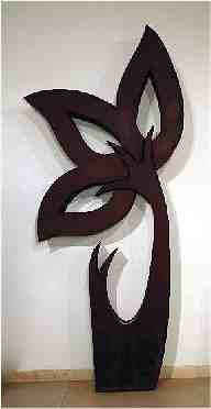 Biscuda | A�o corten oxidado e envernizado - Oxidized and varnished steel | 220x110x25 cm. - 2006