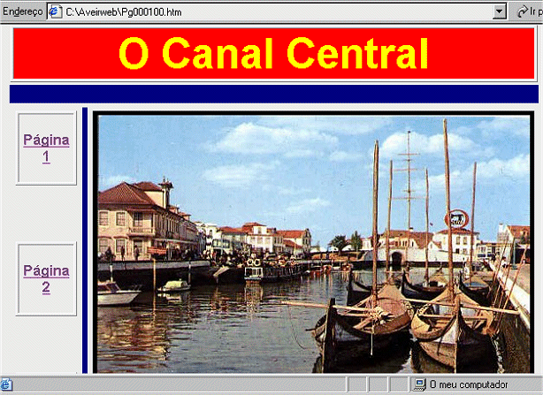 Aspecto da página 1, mostrando o canal central por volta da década de 1950 (?).